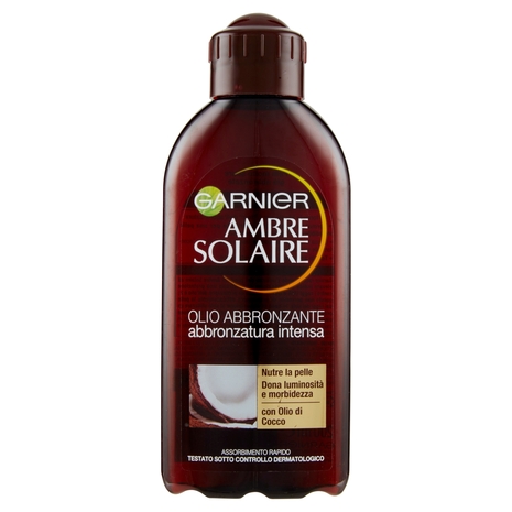 Garnier Ambre Solaire Olio Abbronzante Abbronzatura Intensa, 200 ml